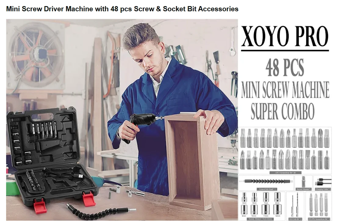 Generic Cordless Screwdriver Set 4.2V Rechargeable - image 8