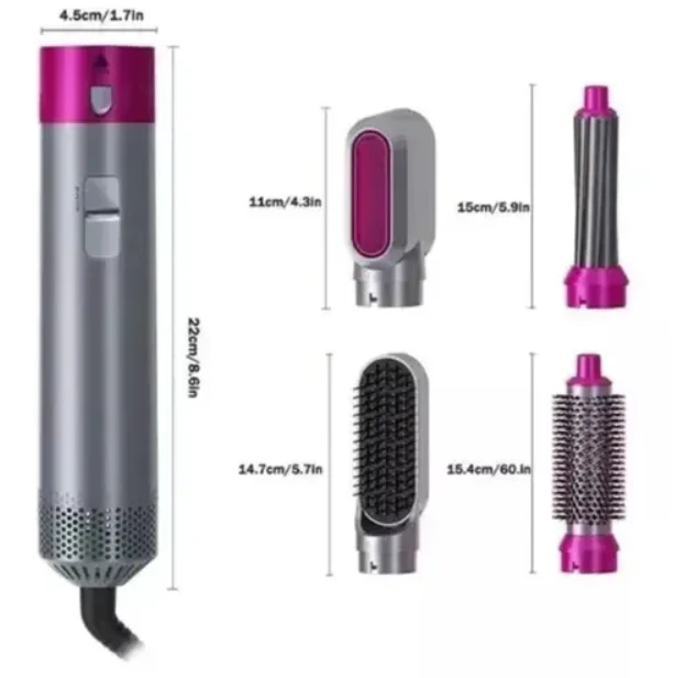 Generic 5-in-1 Hot Air Styler Multi-Function Blow Dryer