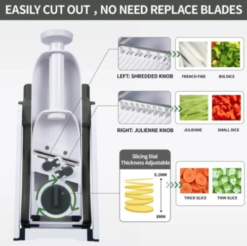 Generic 5 In 1 Manual Veggie Slicer - image 2