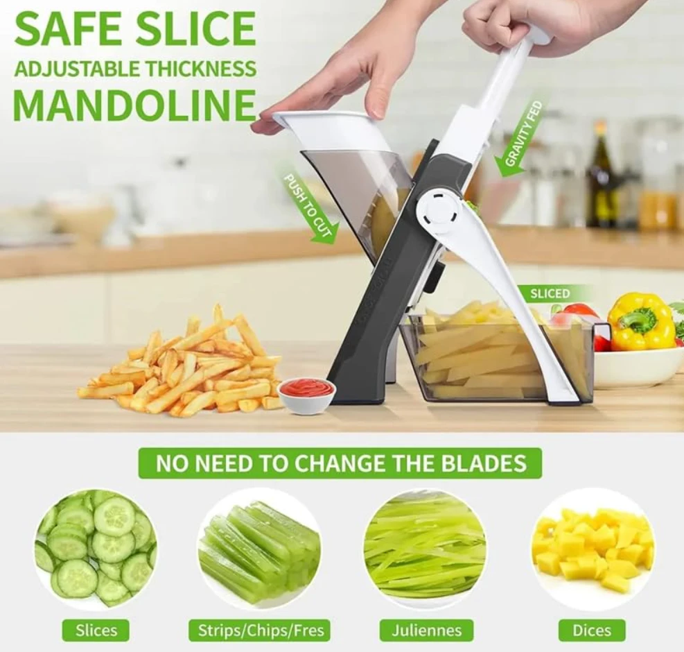 Generic 5 In 1 Manual Veggie Slicer - image 5