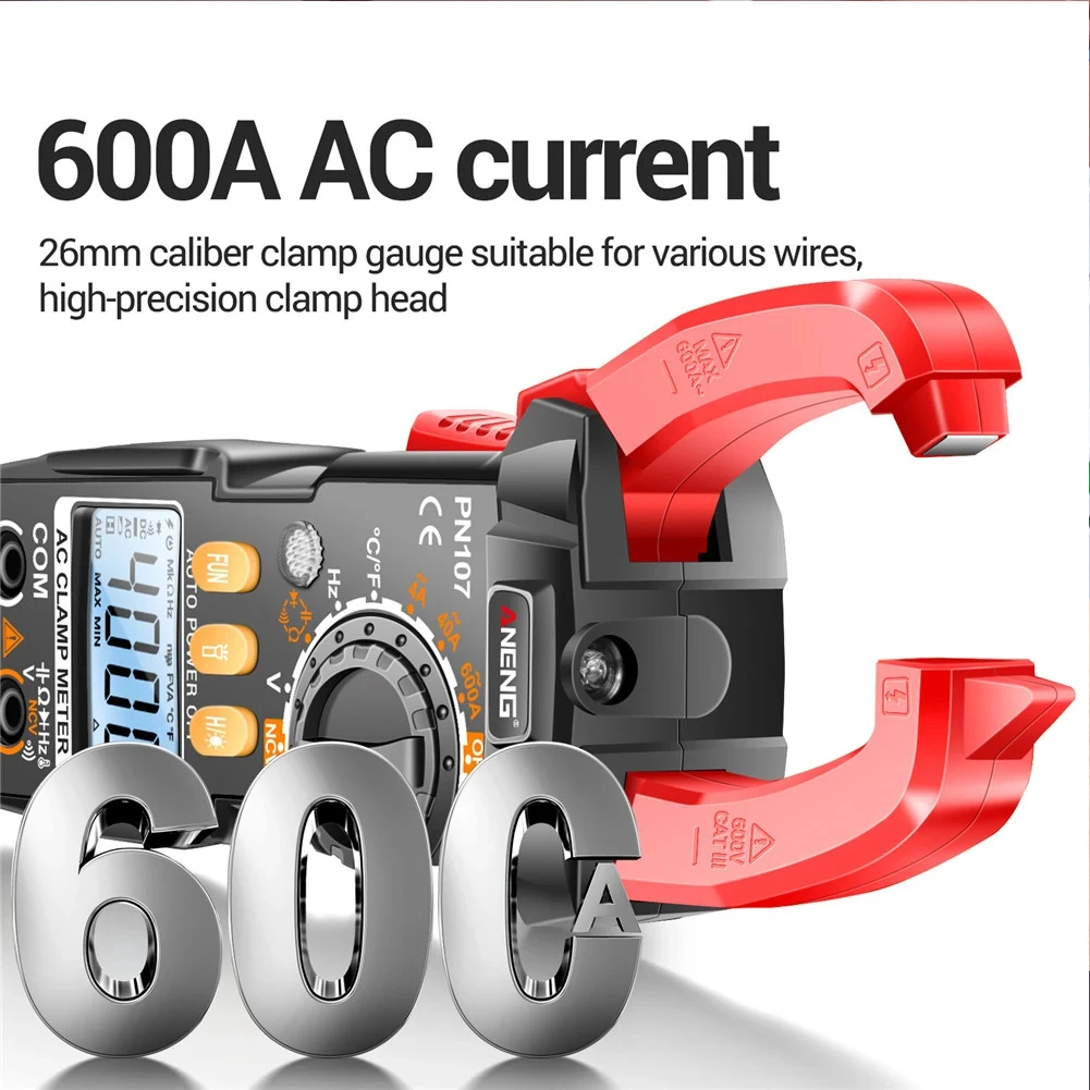 ANENG PN107 AC|DC Clamp Meter 600A Current Tester - image 3