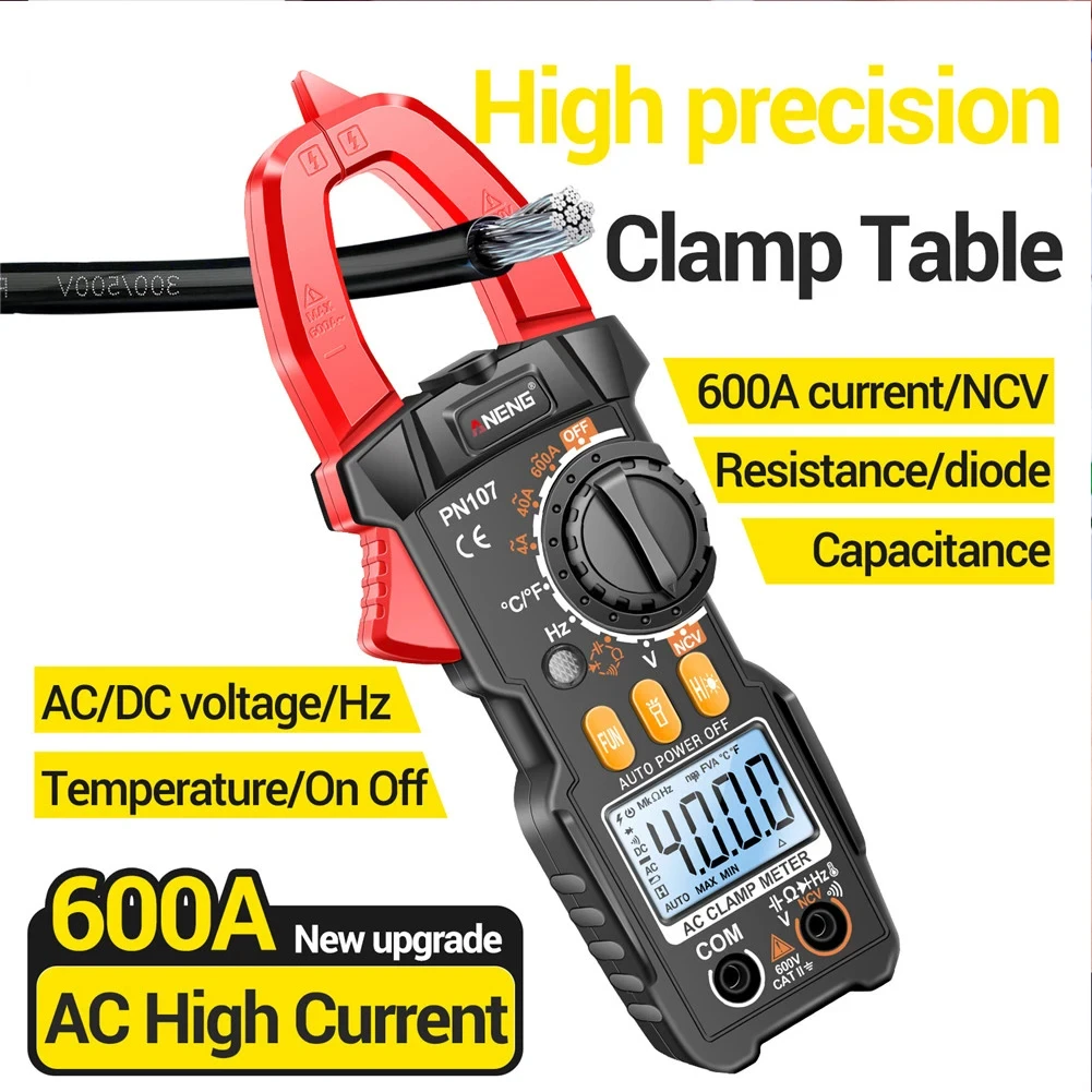 ANENG PN107 AC|DC Clamp Meter 600A Current Tester