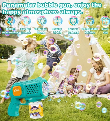 Generic Bubble Gun Series Automatic Colorful Lights