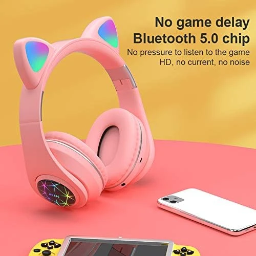 Generic M2 Cat Ear LED Wireless Headphones