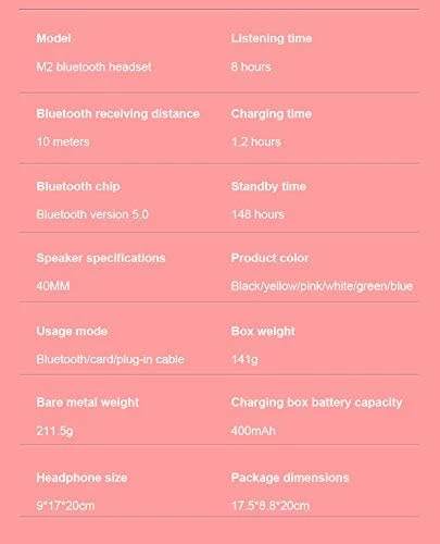 Generic M2 Cat Ear LED Wireless Headphones - image 4
