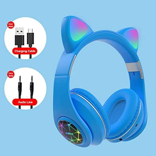 Generic M2 Cat Ear LED Wireless Headphones - image 6