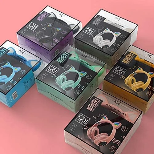 Generic M2 Cat Ear LED Wireless Headphones - image 7