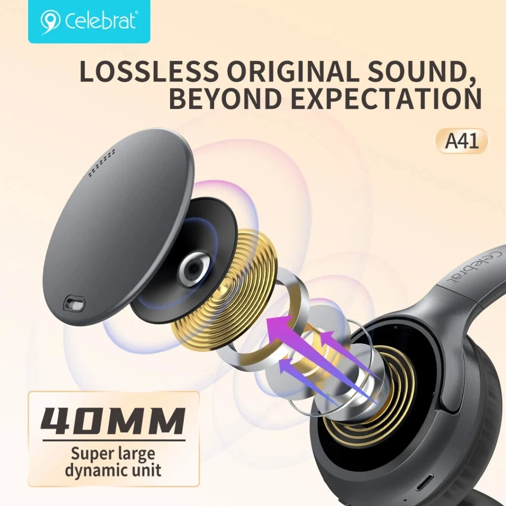 Celebrat A41 ANC Wireless Bluetooth Headphone - image 3