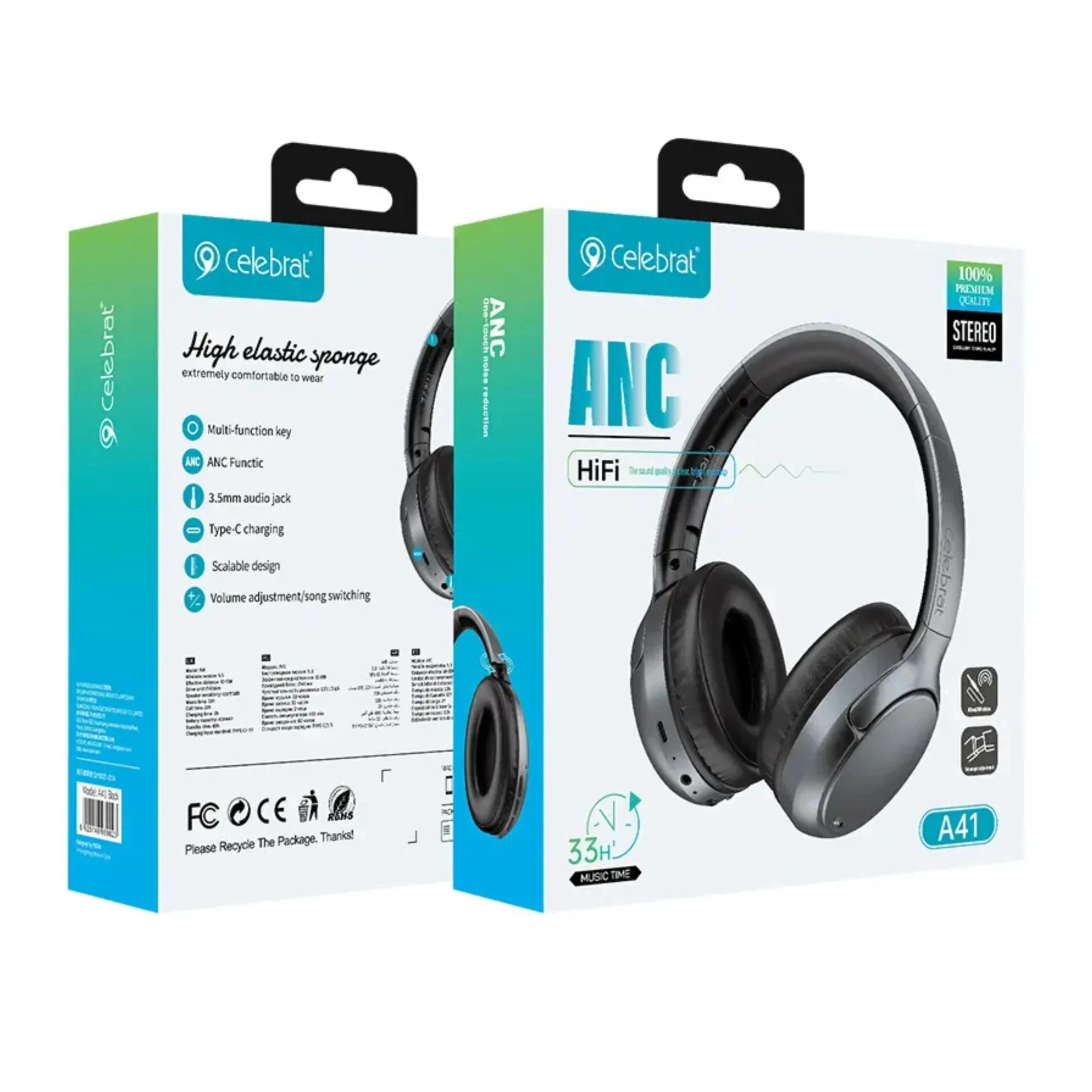 Celebrat A41 ANC Wireless Bluetooth Headphone - image 5