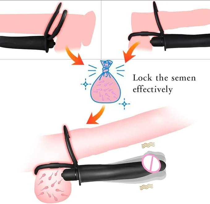 Double Penetration penis Strap On Dildo Vibrating - image 11