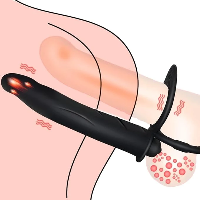 Double Penetration penis Strap On Dildo Vibrating - image 9