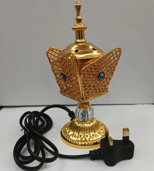 Generic Electric Bakhoor Burner Ornate Golden Design