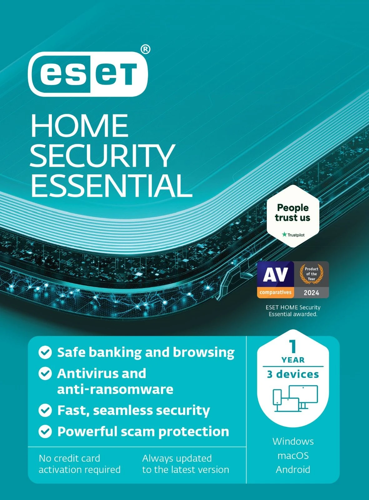 ESET Home Security Essential 1 Year 3 Device