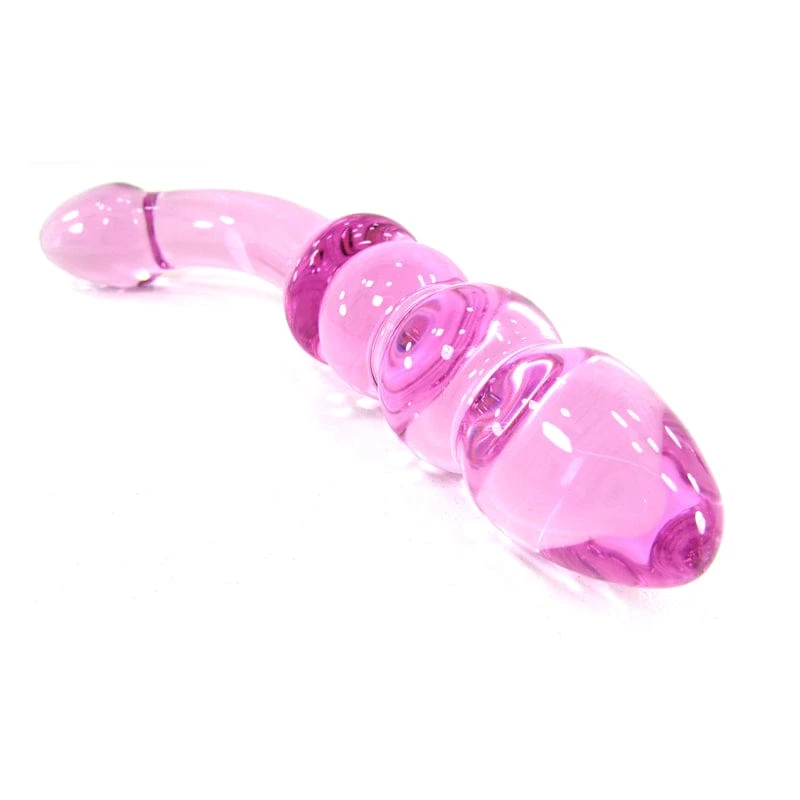 Glass Dildo Fake Penis Crystal Anal Beads - image 4