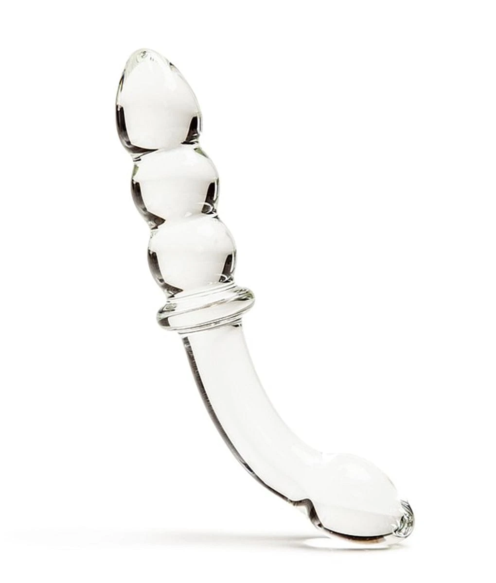 Glass Dildo Fake Penis Crystal Anal Beads - image 5