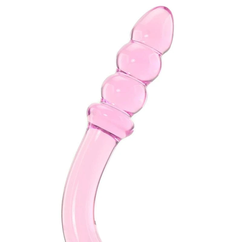 Glass Dildo Fake Penis Crystal Anal Beads - image 6