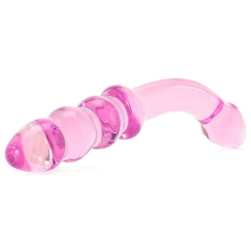 Glass Dildo Fake Penis Crystal Anal Beads - image 9