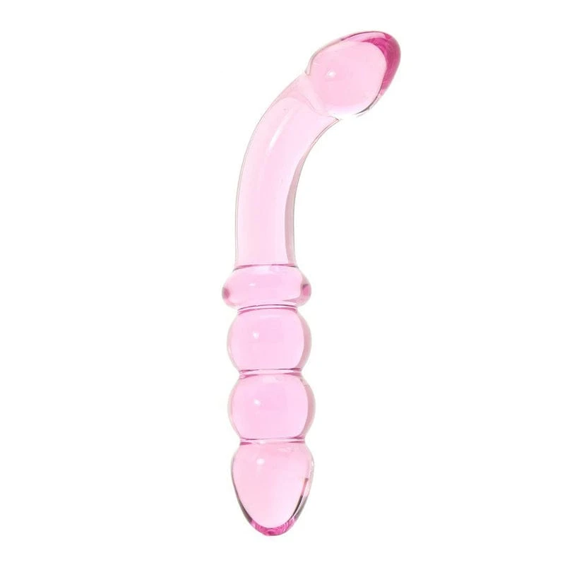 Glass Dildo Fake Penis Crystal Anal Beads - image 12