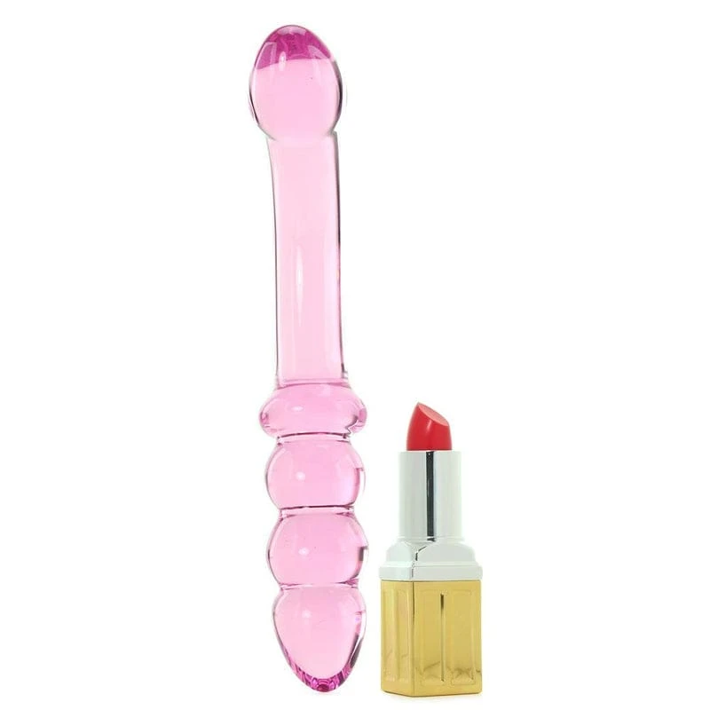 Glass Dildo Fake Penis Crystal Anal Beads - image 13