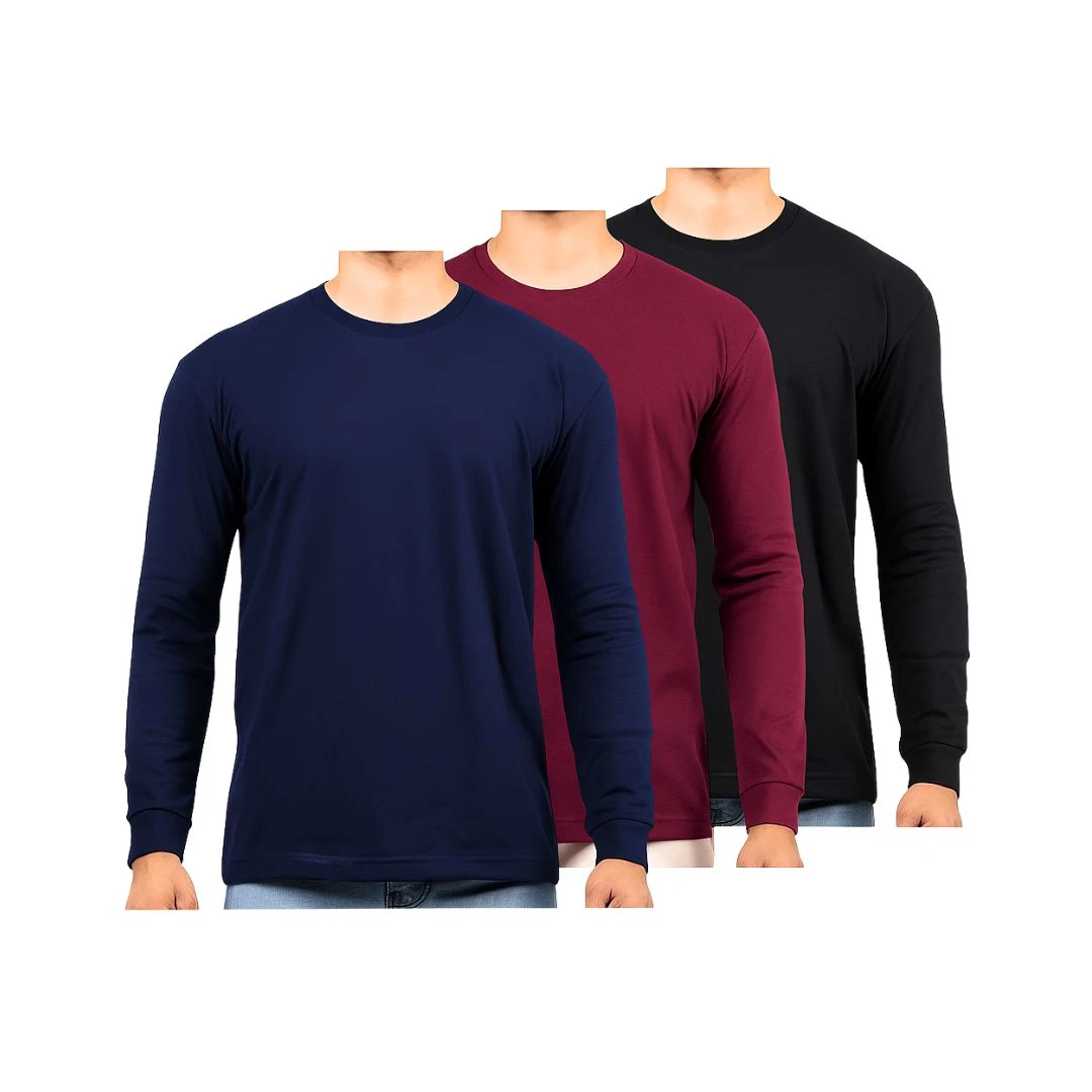 Generic Long Sleeve Tee 3-Pack Cotton Blend