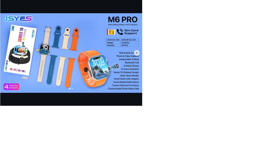 Jsyes M6 Pro Smartwatch with SIM/Call/Camera - image 2