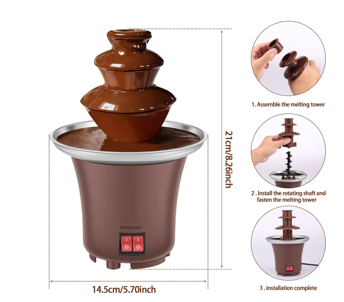 Generic Mini Chocolate Fondue Fountain - image 2