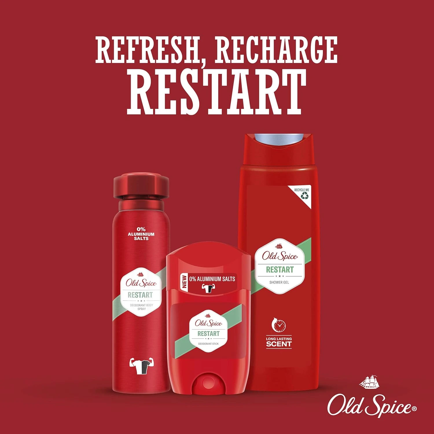 Old Spice Restart Men Deodorant Stick 24h Odor Protection - image 3