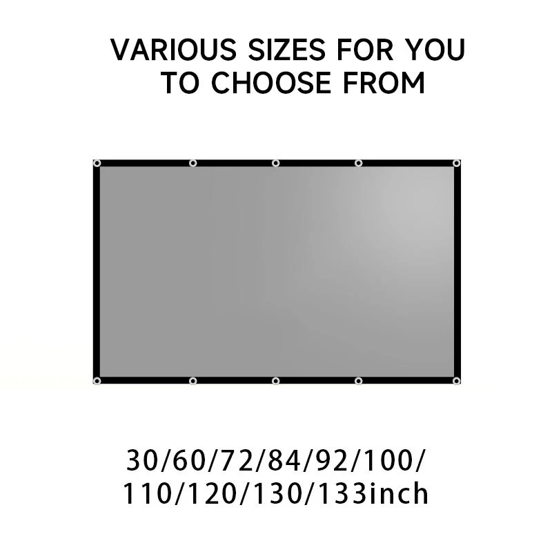 Generic Projector Screen Anti Light Fabric Cloth 133 inches - image 8