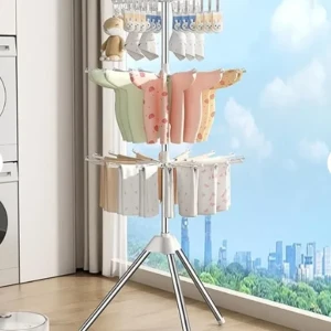 Generic 3 Tier Foldable Baby Cloth Rack