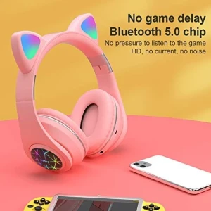 Generic M2 Cat Ear LED Wireless Headphones