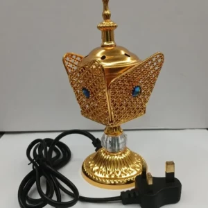 Generic Electric Bakhoor Burner Ornate Golden Design