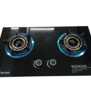 Wilsonic HOB6002 Glasstop 2 Burner Gas Cooker Hob