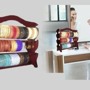 Generic Wooden Bangle Stand with 6 Bars
