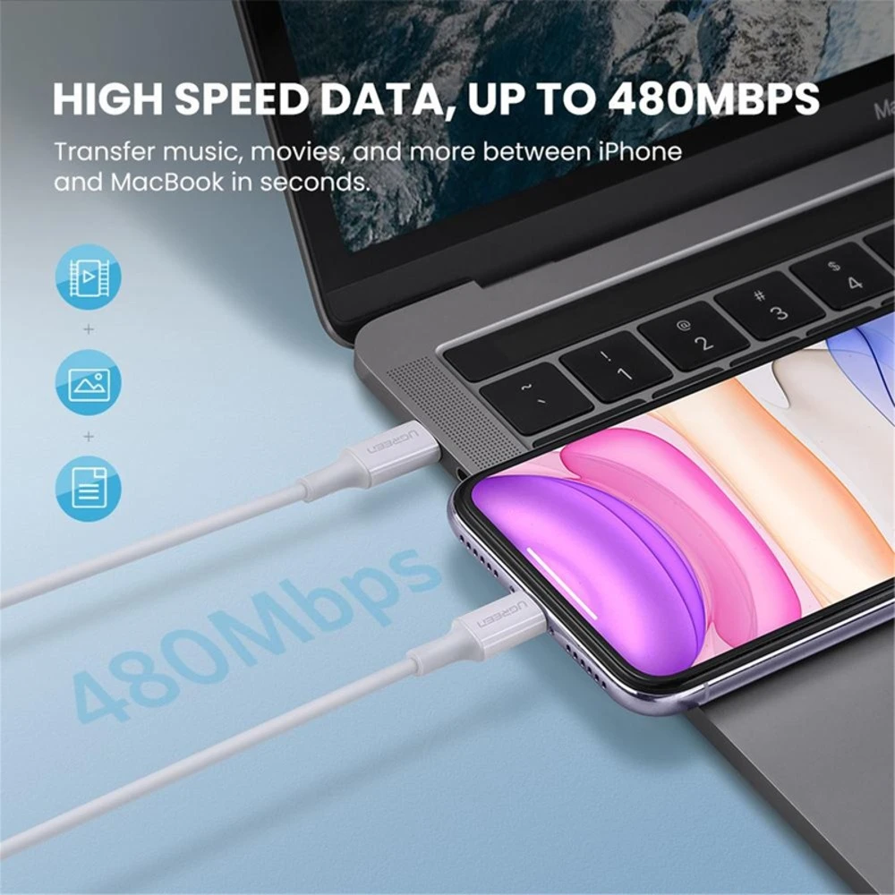UGREEN Type-C Lightning Cable 1m 20W PD Fast Charge - image 5