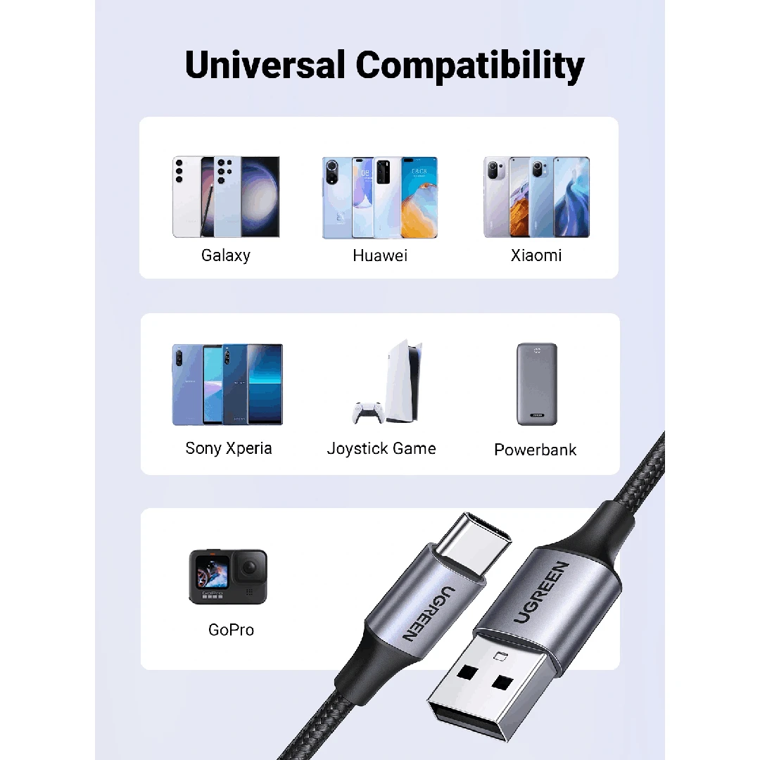 UGREEN Type-C to USB Cable 1m Fast Charging - image 2
