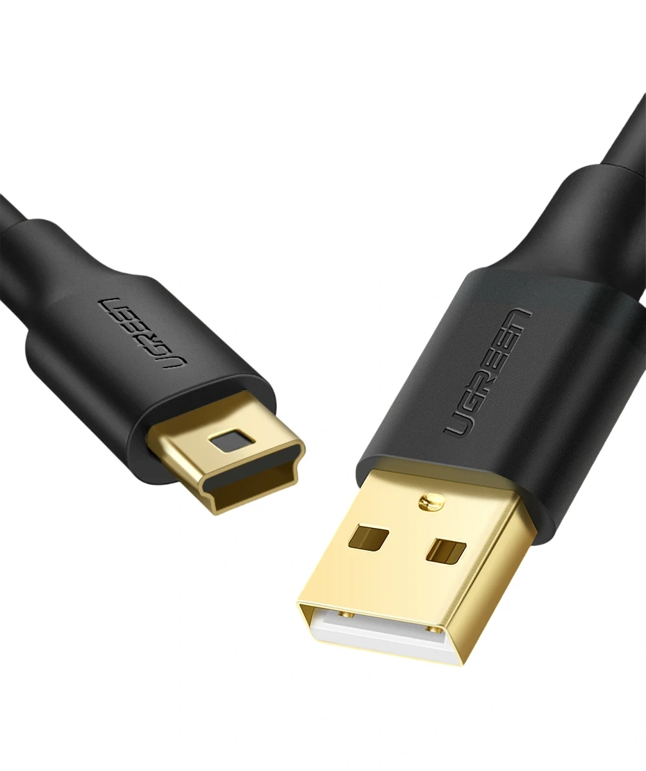 UGREEN USB 2.0 A-Male to Mini-5-Pin Male Cable 1.5 m Black