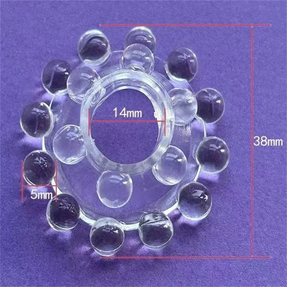 Generic 18-Bead Cock Ring for Male Delay & Clitoral Stim. - image 4