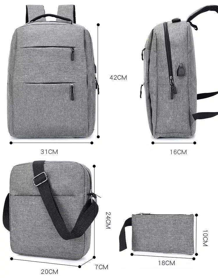Generic 3pcs Backpack Set Laptop Shoulder Bag - image 2