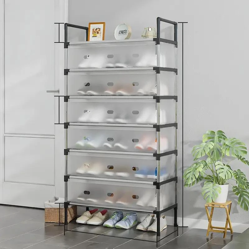 Generic Shoe Organizer Rack 8-Layer Dustproof Flip Door - image 2