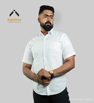 Apparelco Cotton Linen Shirts Regular Collar - image 5