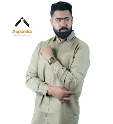 Apparelco Long Sleeve Linen Shirts Enzyme Washed - image 1
