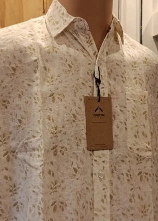 Apparelco Long Sleeve Printed Linen Shirt