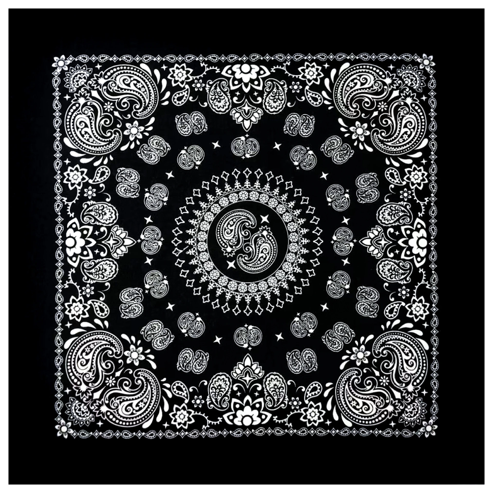 Generic Bandana Cotton Black Design