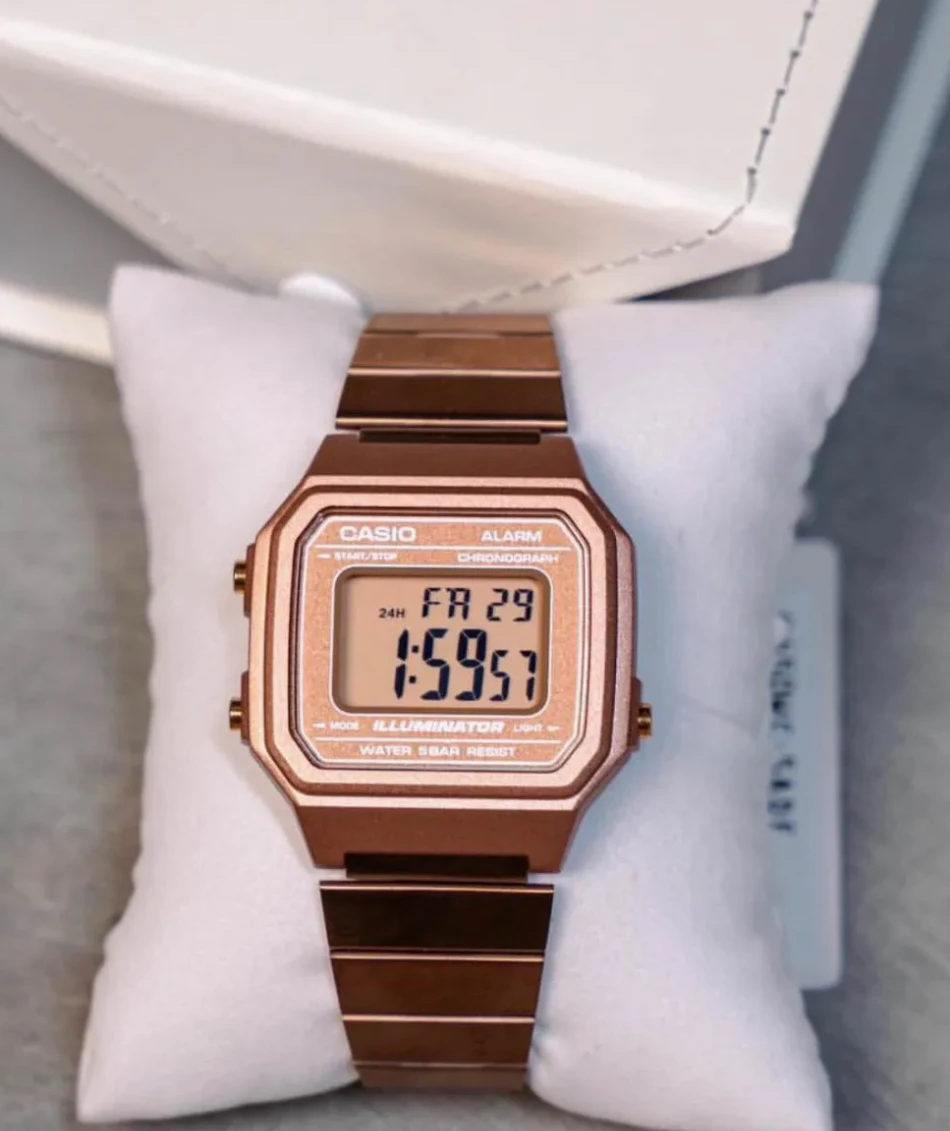 Casio B650WC-5ADF Women's Rose Gold Digital Watch