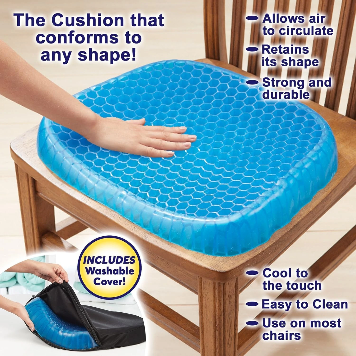Egg Sitter Seat Cushion with Non-Slip Cover - image 3