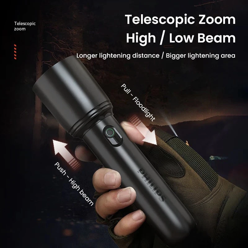 Philips SFL1403 Rechargeable LED Torch with Zoom - image 2