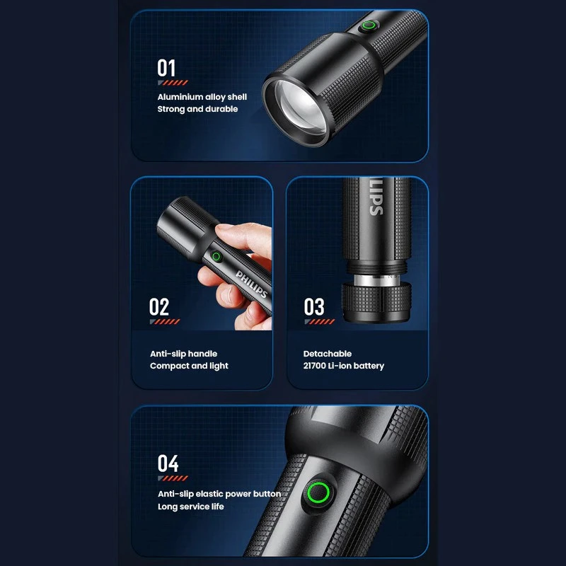 Philips SFL2203 Telescopic Zoom Flashlight - image 2