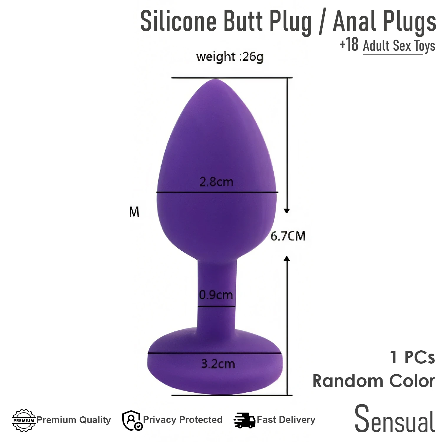 Generic Anal Plug Body-Safe Silicone Sex Toy - image 4