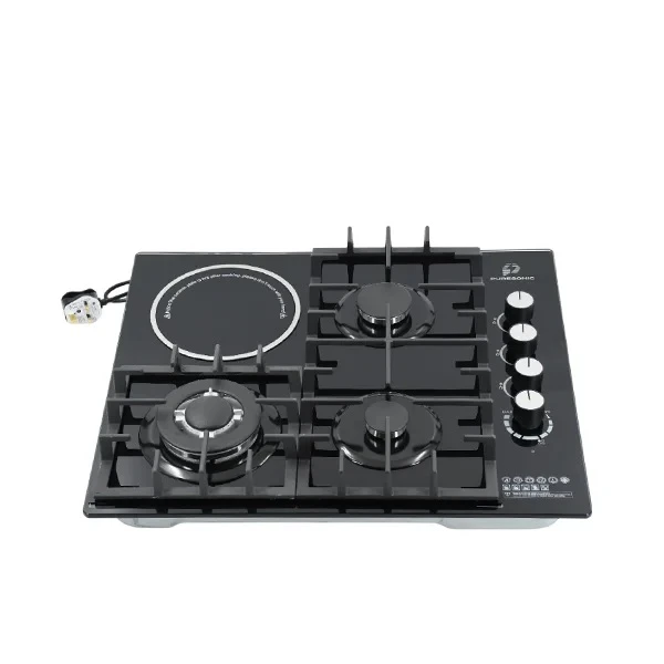 Puresonic PS-HPTG36060 4 Burner Gas Hob with Ceramic Hot Plate