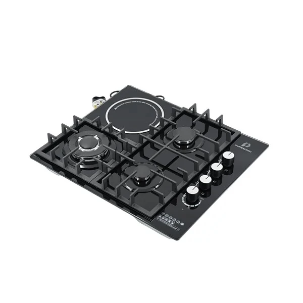 Puresonic PS-HPTG36060 4 Burner Gas Hob with Ceramic Hot Plate - image 2